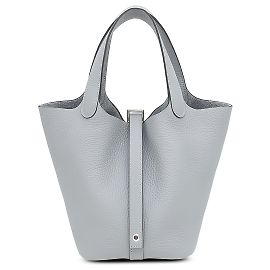 Hermès Gray Clemence Picotin Lock 18 Marrone
