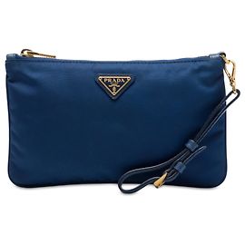 Clutch de pulso Prada Blue Tessuto Azul