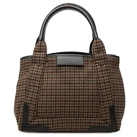 Borsa Balenciaga in lana e pelle marrone Marrone