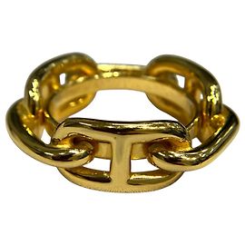 Bague à Écharpe Chaine d'Ancre Hermès Doré