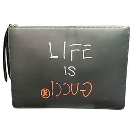 Borsa Clutch Gucci Ghost Nero