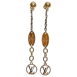 Pendientes de Cadena Logo Mania Louis Vuitton Dorado