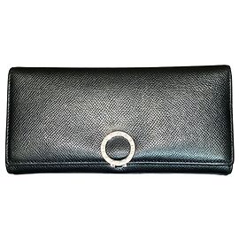Bulgari Carteira Longa Bvlgari em Couro de Bezerro Preto Preto