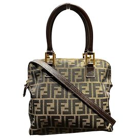 Borsa Fendi con motivo Zucca Marrone Beige