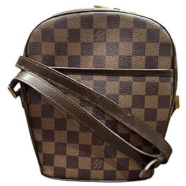 Bolsa de Ombro Ipanema PM Louis Vuitton Marrom Damier ebene