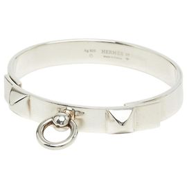 Hermès Hermes Collier de Chien Silver Charm Bracelet Silvery
