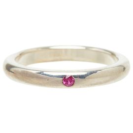 Autre Marque Anel Empilhável Peretti em Prata SV925 com Rubi Tiffany & Co. Prata