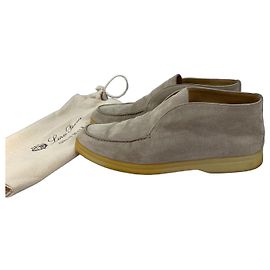 Chaussures en daim Open Walk de Loro Piana Beige