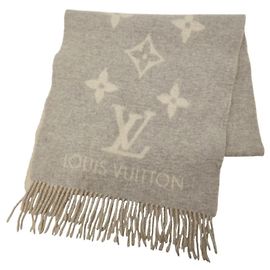 Écharpe Reykjavik Monogram Louis Vuitton Marron Écru