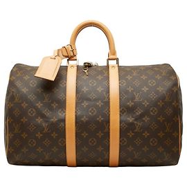 Borsa Boston Keepall 45 Monogram Louis Vuitton Marrone