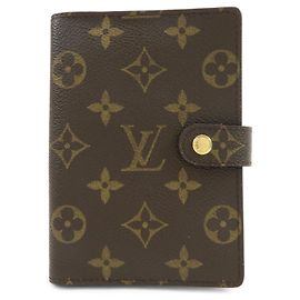 Cubierta de agenda Louis Vuitton Monogram Canvas PM Castaño