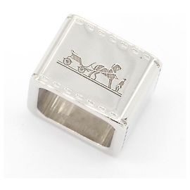 Hermès Schalring Twilly Mini Bolduc Silber