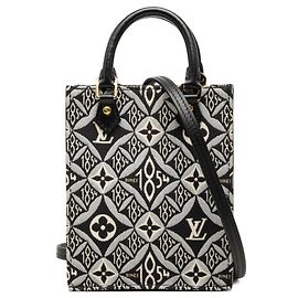 Louis Vuitton Monogram Jacquard Petite Sac Plat Handbag Black Monogram