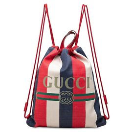 Zaino Gucci Sherry Line GG Logo Rosso Blu