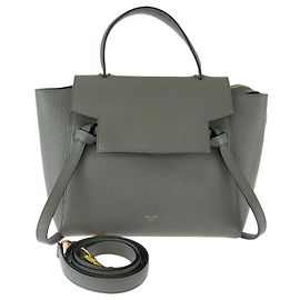 Céline Bolso cinturón Celine de piel gris Castaño