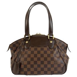 Louis Vuitton Damier Verona PM Handbag Brown Damier ebene