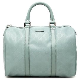 Borsa Mini Boston Gucci GG Stampata Blu