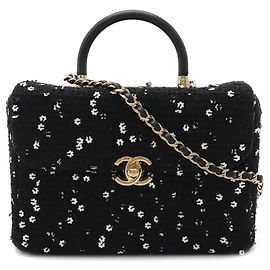 Bolsa de Ombro Chanel Coco Mark Chain Preto