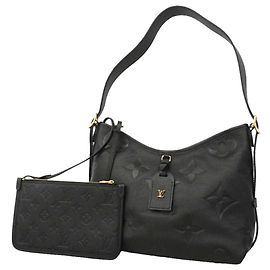 Louis Vuitton Monogram Empreinte Carryall Zip Shoulder Bag Black