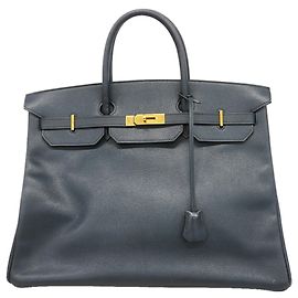 Hermès Bolso Hermes Birkin 40 Azul marino