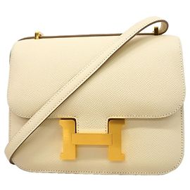 Hermès Borsa a tracolla Hermes Constance Mini Bianco