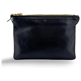 Céline Celine Trio Leather Small Nero