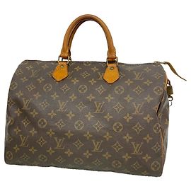 Sac à main Louis Vuitton Monogram Speedy 35 Marron
