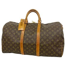 Borsa Boston Louis Vuitton Monogram Keepall 50 Marrone