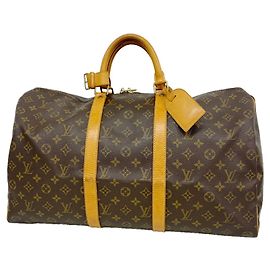 Bolsa Boston Louis Vuitton Monogram Keepall 50 Marrom