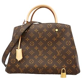 Borsa Louis Vuitton Monogram Montaigne MM Marrone