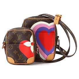Bolso de hombro Louis Vuitton Monogram Game On Paname Set Castaño Multicolor Monograma