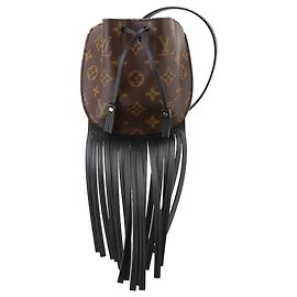 Bolsa de Ombro Louis Vuitton Monogram de Noe Mini Marrom Preto Monograma