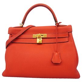 Hermès Bolso Hermes Kelly 32 Togo Rouge Casaque Roja