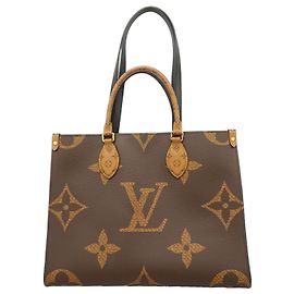 Sac cabas Louis Vuitton Monogram Giant Reverse OnTheGo MM Marron