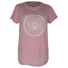 T-shirt Balmain girocollo a maniche corte in cotone rosa Rosa