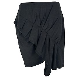 Isabel Marant Etoile Nel Ruffled Mini Skirt in Dark Grey Wool Grey