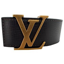 Cinto Reversível Louis Vuitton em couro marrom Marrom Vermelho