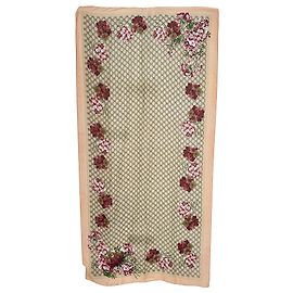 Lenço Gucci GG Blooms Print em seda multicolorida Multicor