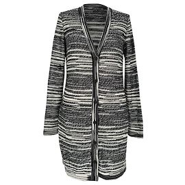 Missoni Patterned Long Cardigan in Grey Acetate Grey