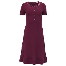 Tory Burch Ashlyn Strick-Midikleid aus violetter Merinowolle Lila