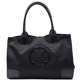 Tory Burch Ella Tote Bag in Black Nylon Black