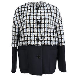 Chaqueta de tweed a cuadros Marni en lana multicolor Multicolor