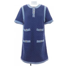 Vestido Chanel Azul Azul marinho
