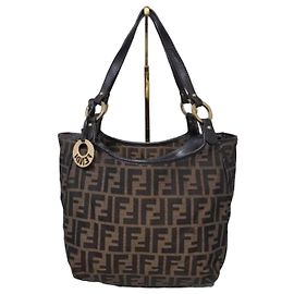 Fendi Zucca Small Chef Saco de Compras Castanho Marrom