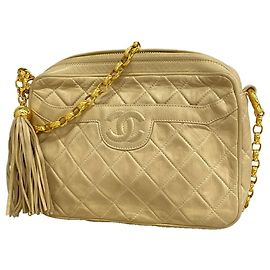 Bolso de hombro Chanel Matelassé Beige