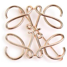 Spilla Loewe in metallo oro rosa D'oro