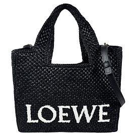 Loewe Black Raffia Handbag Black