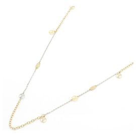 Collier long Louis Vuitton Sautoir Mania Argenté Doré