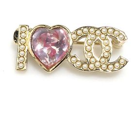 Chanel Brosche Gold und Pink Pink Weiß Golden