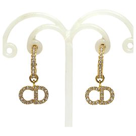 Brincos de Meia Argola em Ouro Christian Dior Dourado